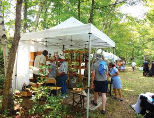 Outdoor booth at the Sundance Art Show.